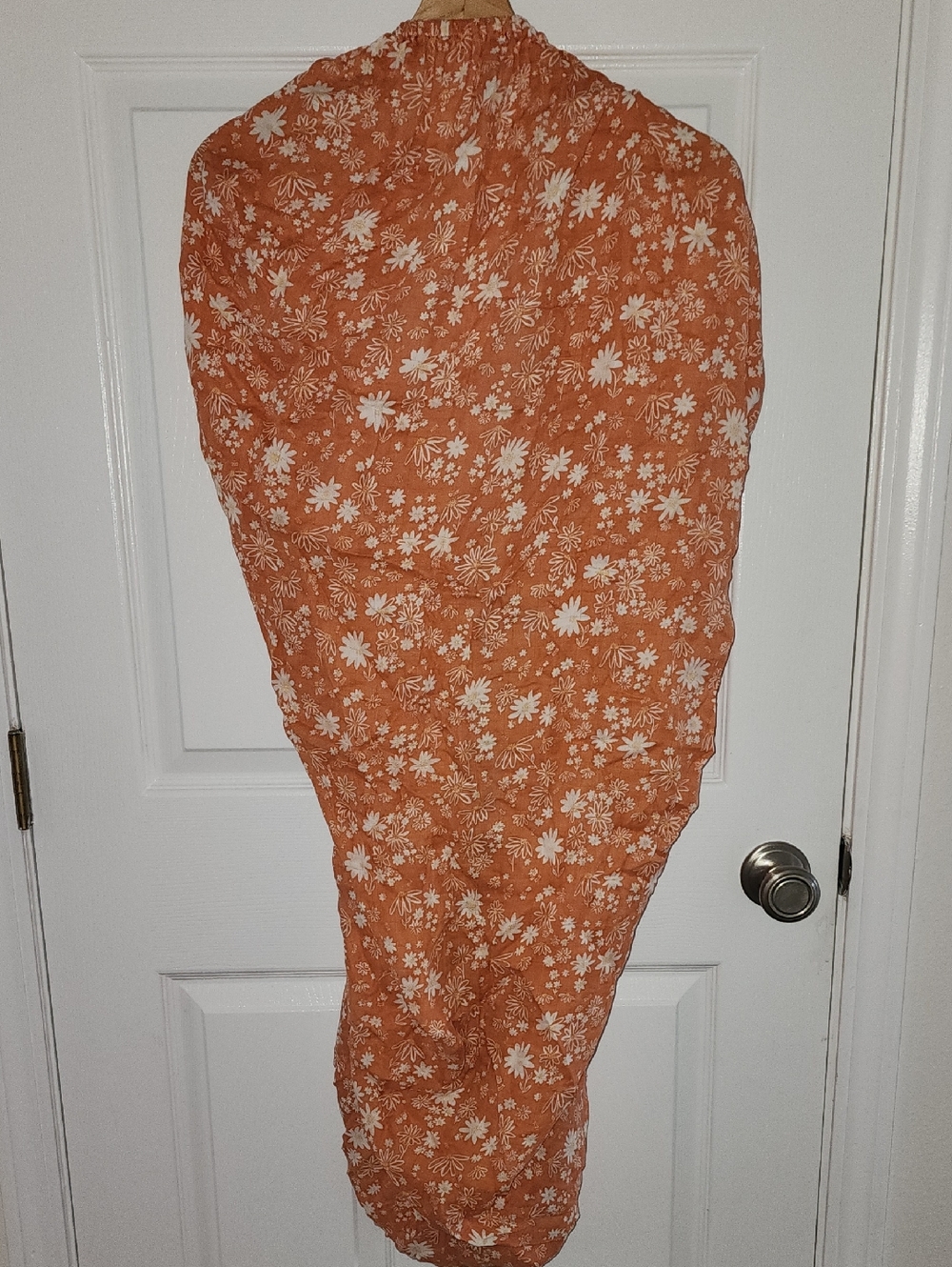 Floral Orange White Maxi Dress